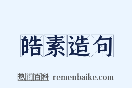 皓素造句是什么意思的图片